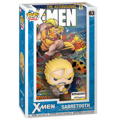 Funko POP! Comic Cover: Marvel - Age Of Apocalypse - Sabretooth - Amazon Exclusive - Collectable Vinyl Figure - Gift Idea - Official Merchandise - Toys for Kids & Adults - Comic Books Fans