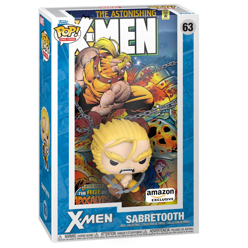 Funko POP! Comic Cover: Marvel - Age Of Apocalypse - Sabretooth - Amazon Exclusive - Collectable Vinyl Figure - Gift Idea - Official Merchandise - Toys for Kids & Adults - Comic Books Fans