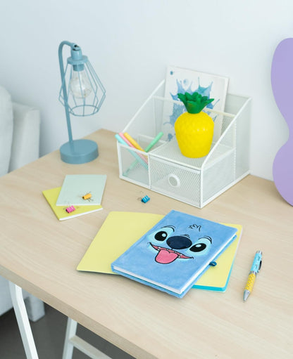Grupo Erik Disney Stitch A5 Notebook Plush Cover with Projector Pen | Dotted Notebook A5 | Stitch Gifts | Notebooks A5 | Notepads A5 | A5 Notepad | Sketchbook A5 | Dotted Journal