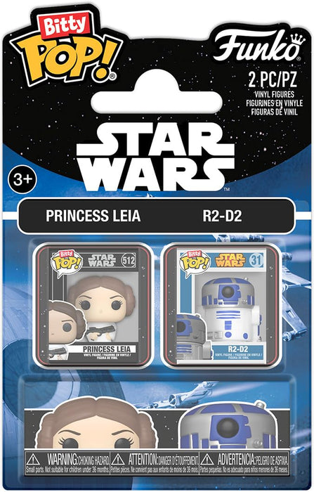 Funko Bitty Pop! 2-Pack Disney: Star Wars - Leia & R2D2 Vinyl Figures