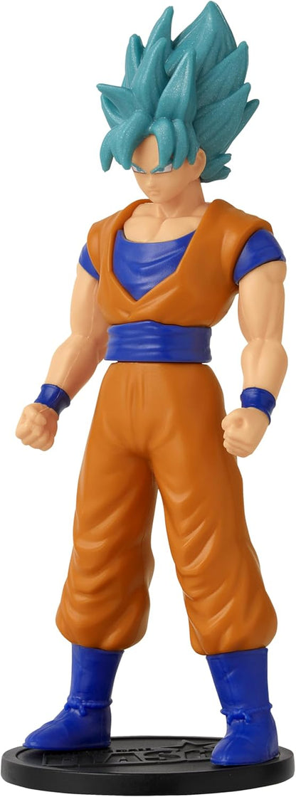 DRAGON BALL Flash Series Super Saiyan Blue Goku Anime Figure | 4'' Tall SS Blue Goku Action Figure | Super Merch Contains Collectible Coin Manga