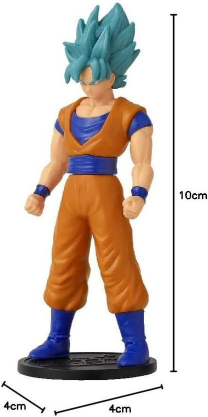 DRAGON BALL Flash Series Super Saiyan Blue Goku Anime Figure | 4'' Tall SS Blue Goku Action Figure | Super Merch Contains Collectible Coin Manga