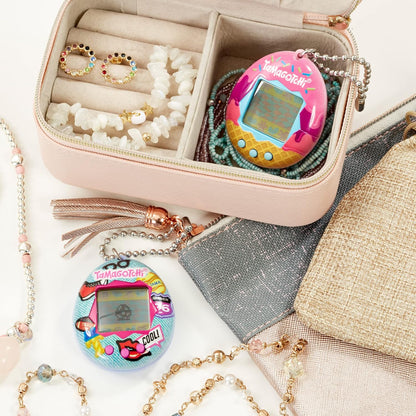 BandAI Tamagotchi Original Pastle Marble Shell | Tamagotchi Original Cyber Pet 90s Adults and Kids Toy with Chain | Retro Virtual Pets are Great Boys and Girls Toys or Gifts for Ages 8+