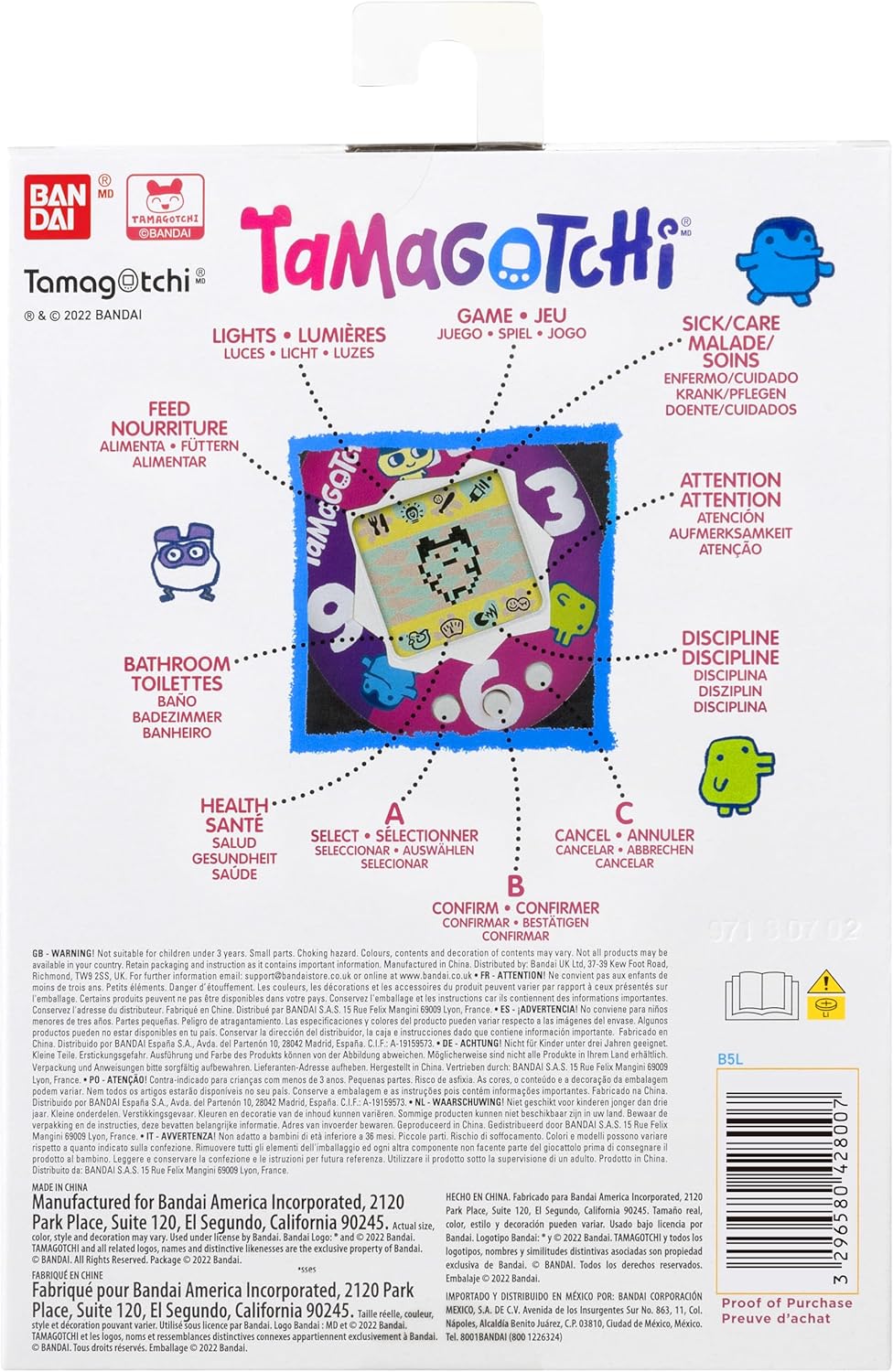 TAMAGOTCHI BANDAI Virtual Pet Original Apple Sweets, Multicolor 42986 Electronic Toy for Ages 8+, Your Favorite Electronic Pet is Back with Other Designs