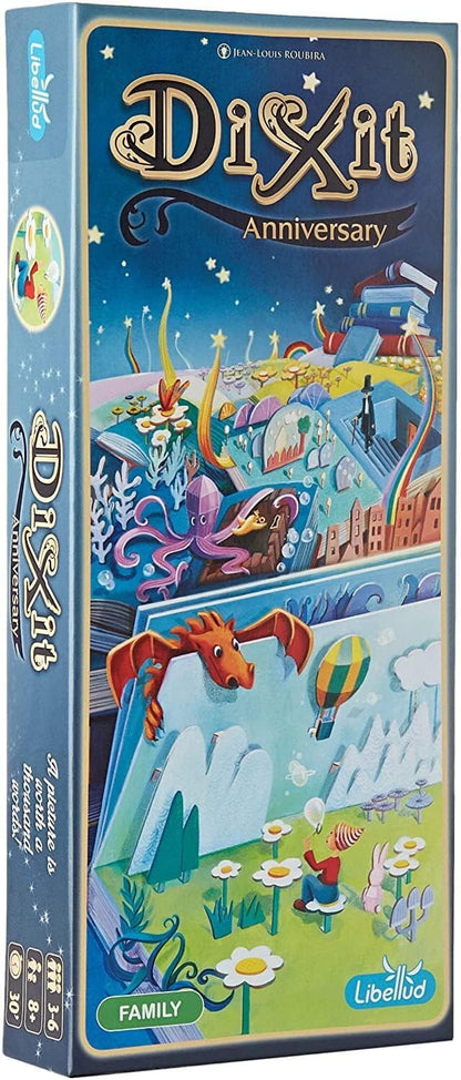 Asmodee Libellud | Dixit Anniversary | Expansion | Multi-Time Award Winning Imagination and Creativity Game | Ages 8+ | 3 to 8 Players | 30 Minutes per Game | Multilanguage (includes Spanish