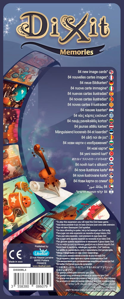 Libellud | Dixit Memories | Expansion | Multi-Time Awarded Imagination and Creativity Game | Ages 6 | 3 to 8 Players | 30 Minutes per Game | Multilanguage (Includes Spanish