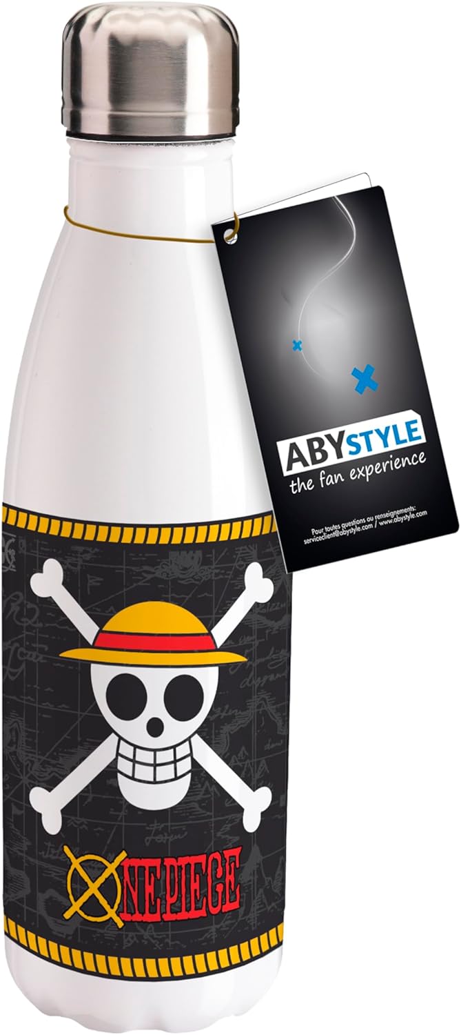 ABYSTYLE One Piece Nakama 500ml Stainless Steel Water Bottle | One Piece Water Bottle | Water Bottle | Leakproof & Lightweight | One Piece Merchandise | One Piece Gifts