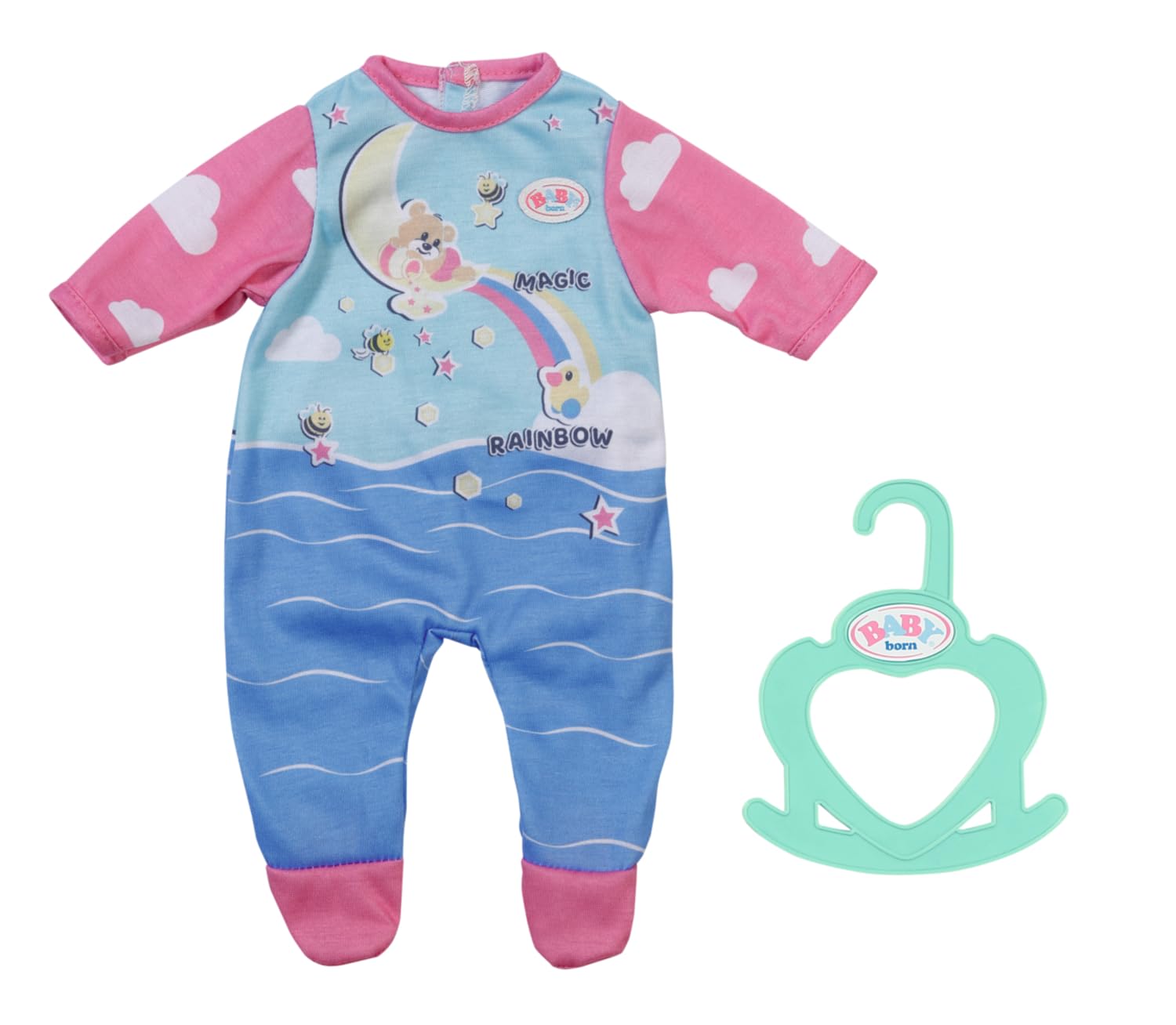BABY born Little Romper 834633 - Super Soft Fabric Romper for 36cm Dolls - Includes Storytelling Print and Hanger - Doll Not Included - Suitable for Kids from 2+ Years