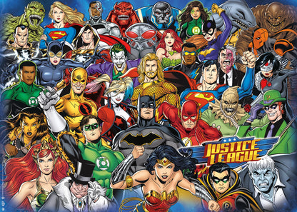 Ravensburger 12000565 - DC Comics Challenge - 1000 pieces jigsaw puzzle – Puzzle for adults and kids age 14 years up, gifts for DC Comics fans