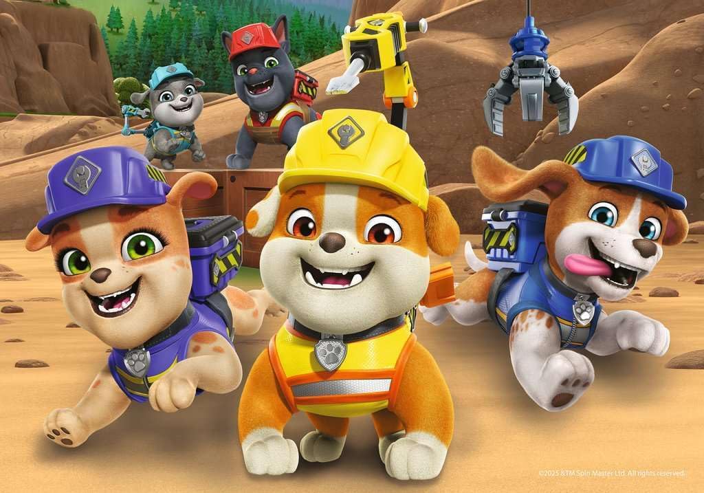Ravensburger 2x12 Teile - Paw Patrol - Bulldoge Rubble und sein Team
