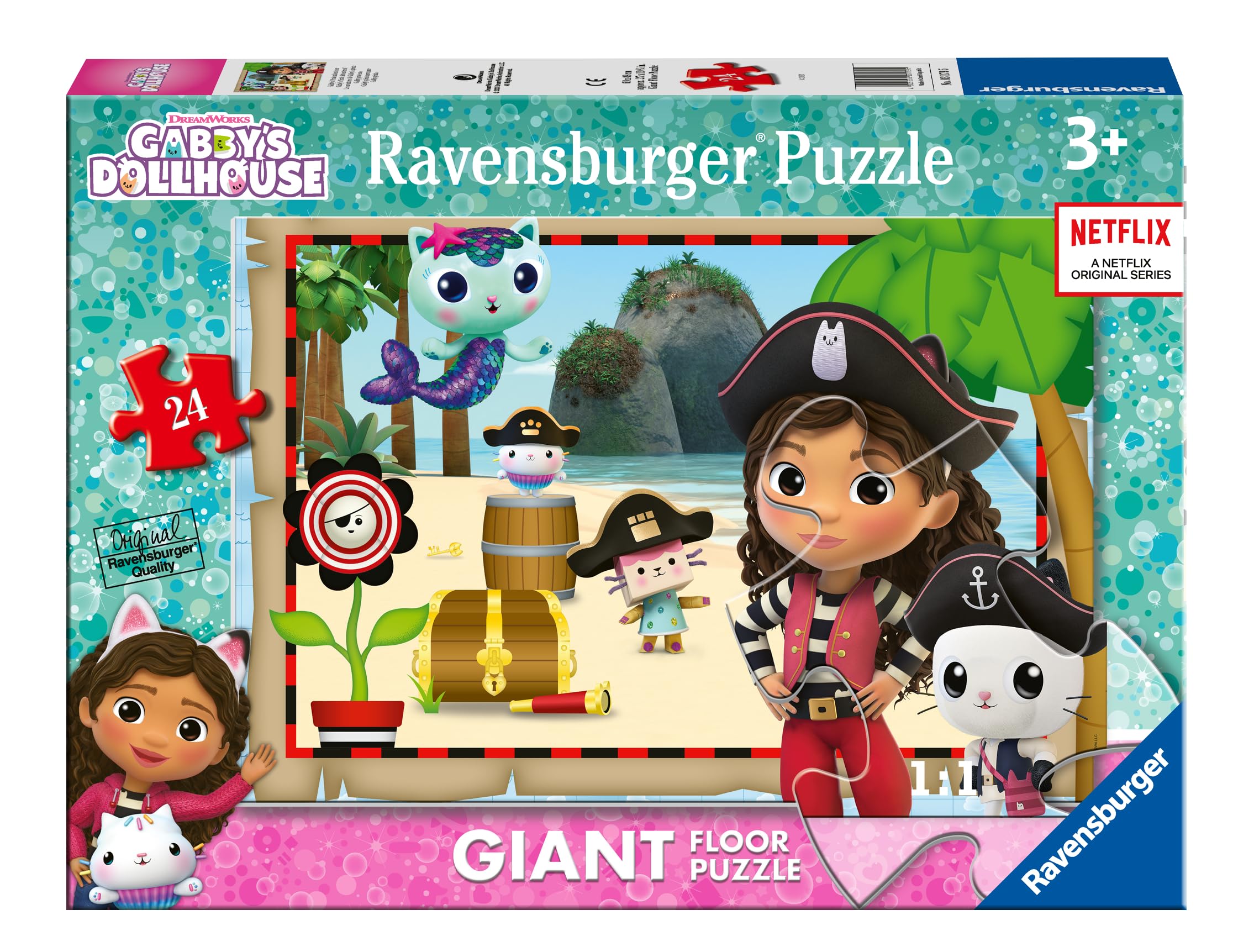 Ravensburger Floor Puzzle: Gabby`S Dollhouse - Gabby`S Pirate Adventures (24 Pcs) (03179)