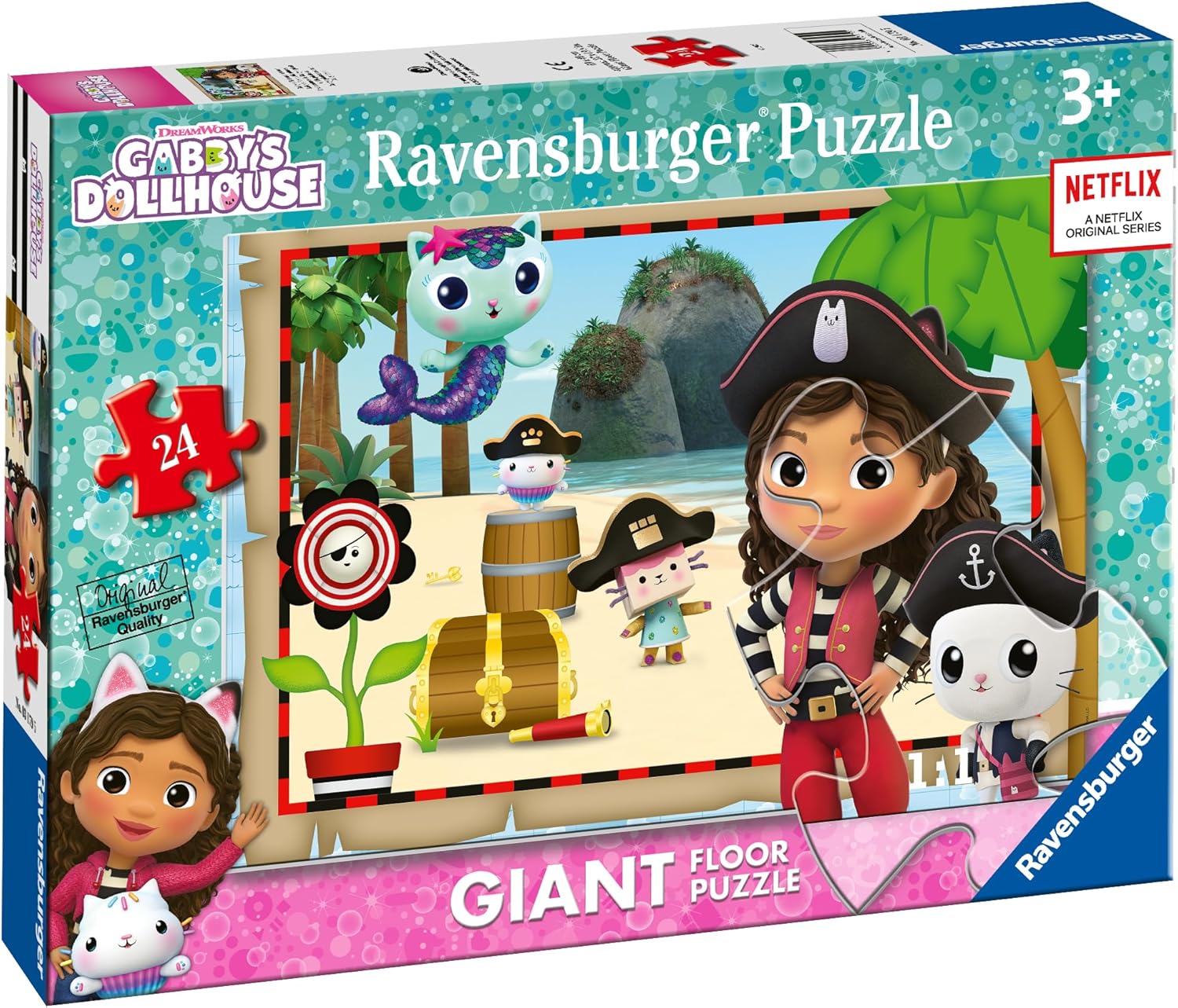 Ravensburger Floor Puzzle: Gabby`S Dollhouse - Gabby`S Pirate Adventures (24 Pcs) (03179)