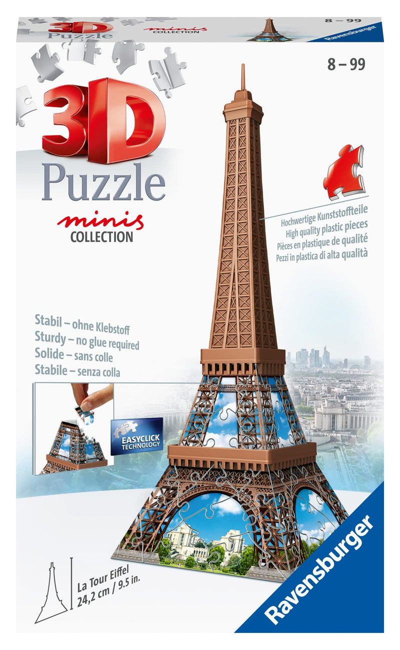 RAVENSBURGER 3D Puzzle Mini Eiffel Tower 54 Pieces from 8 Years Experience Puzzles in the 3rd Dimension