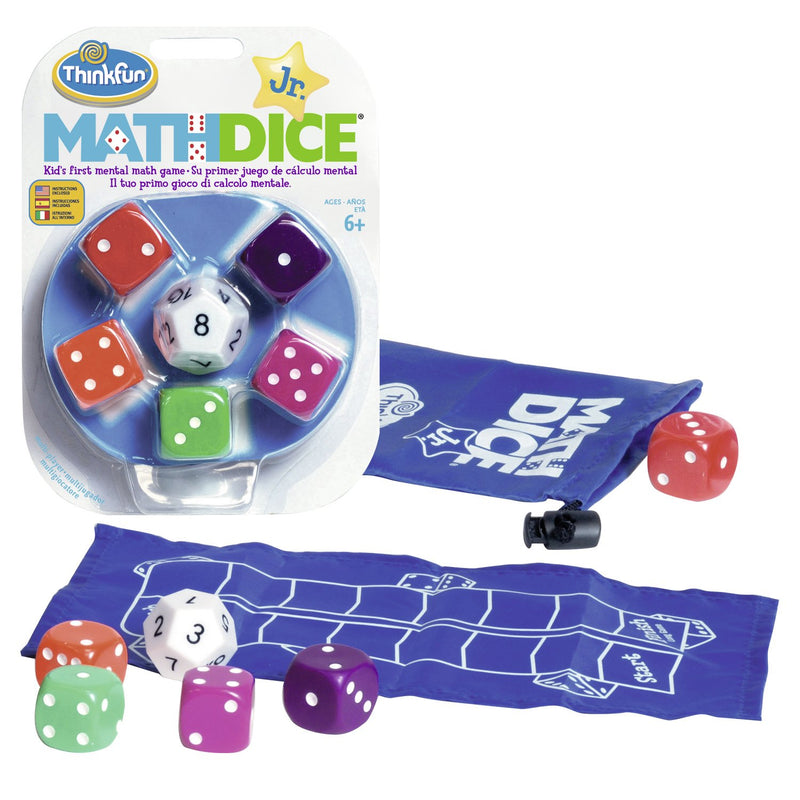 ThinkFun - Math Dice Junior, Creative STEM Game with Dice for Children from 6+ Years