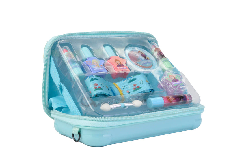 Lip Smacker Frozen Travel Beauty Case, Frozen Makeup Case for Kids with EyeShadow Palette, Lip and Nail Makeup with Included Beauty Accessories
