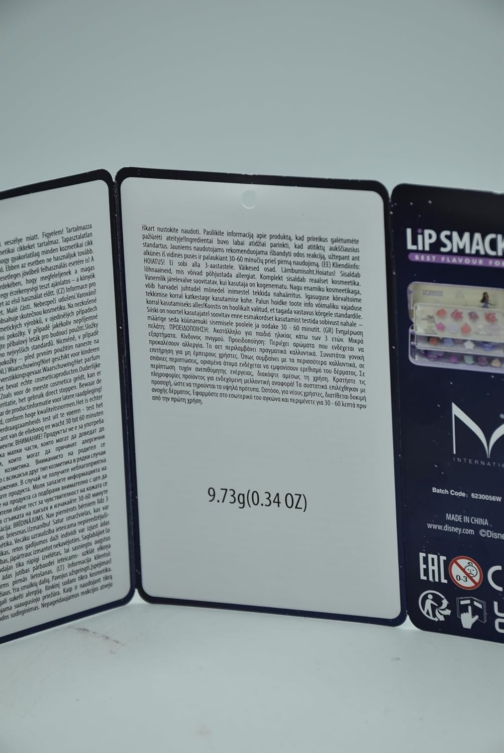 Lip Smacker Wish Triple-Tier Beauty Tin, Kids' Makeup Set Inspired by Disney Wish with LipGloss, EyeShadows, Beauty Accessories, and Stickers Included