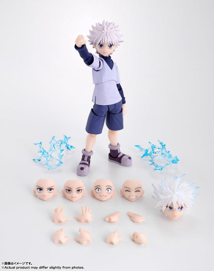 TAMASHII NATIONS S.H. Figuarts Hunter x Hunter Killua, ca. 135 mm, PVC und ABS, Actionfigur vorbemalt