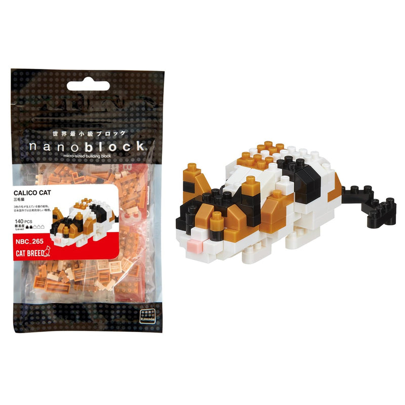 BANDAI nanoblock Calico Cat, Multicolor, Figurine, Age 6+, 100+ Pieces