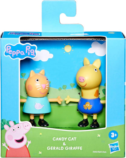 Peppa Pig Toys Peppa's Best Friends Emily Elephant and Freddy Fox 2-Pack, 3-Inch Scale Preschool Toy