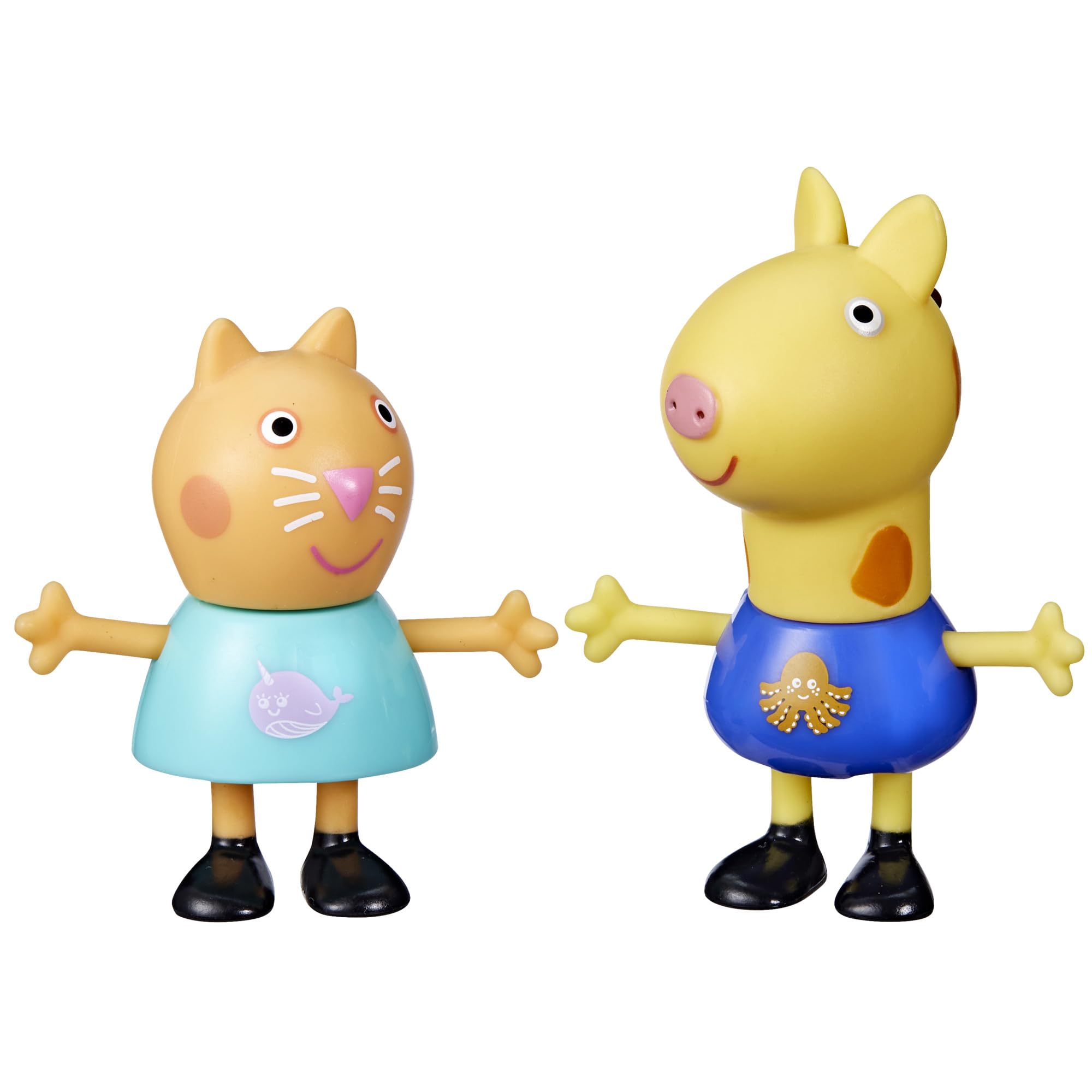 Peppa Pig Toys Peppa's Best Friends Emily Elephant and Freddy Fox 2-Pack, 3-Inch Scale Preschool Toy