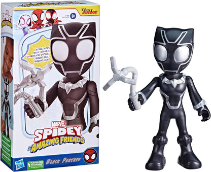 SPIDEY AND HIS AMAZING FRIENDS Marvel Supersized Black Panther Action Figure, Preschool Superhero Toys