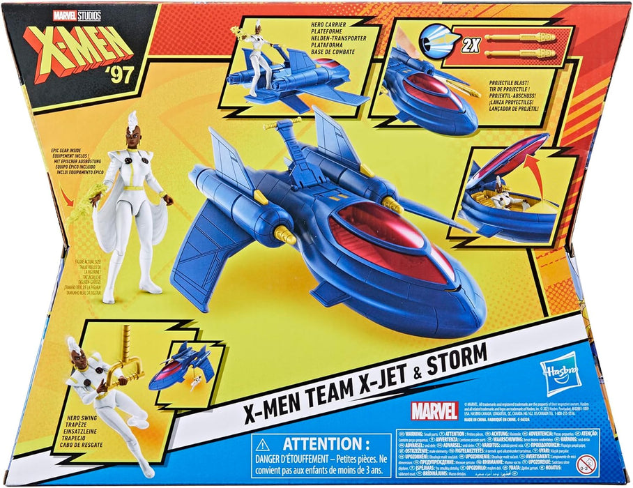 Marvel Studios X-Men '97, X-Men Team X-Jet and 10-cm Storm Figure, Super Hero Toys and Action Figures