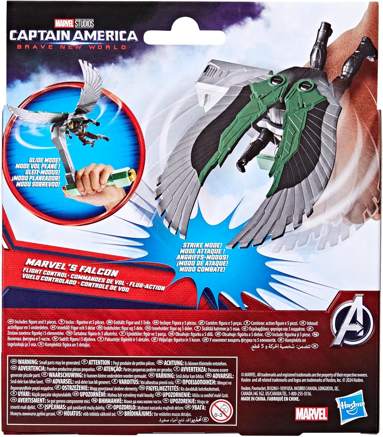 Marvel Epic Hero Series Captain America: Brave New World Falcon Flight Control Action Figure, Super Hero Toys for Kids Ages 4+