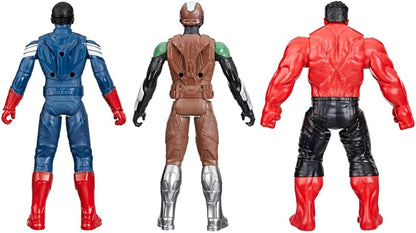 Marvel Avengers Captain America : Brave New World, Titan Hero Series, Ensemble de figurines d'action 5+