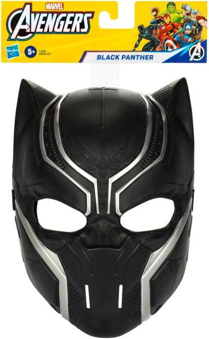 Marvel Black Panther Roleplay Mask For Kids Ages 5+, Comic & Film-Inspired Super Hero Toy With Adjustable Band, Role Playing Movie Costume Accessory, Perfect Halloween Costume For Children