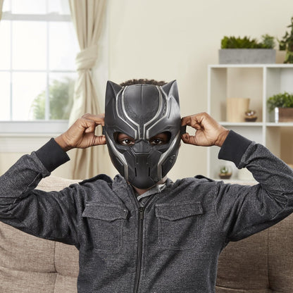 Marvel Black Panther Roleplay Mask For Kids Ages 5+, Comic & Film-Inspired Super Hero Toy With Adjustable Band, Role Playing Movie Costume Accessory, Perfect Halloween Costume For Children