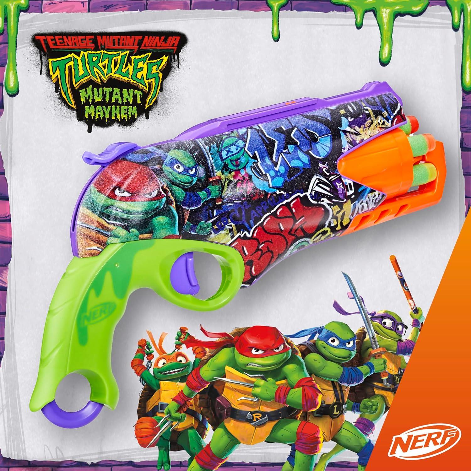 Nerf Teenage Mutant Ninja Turtles Blaster, 10 Nerf Elite Darts