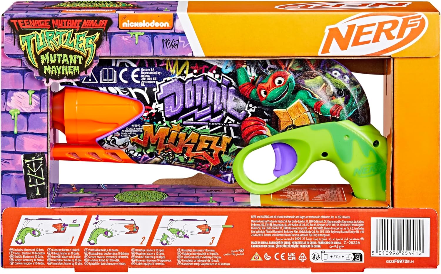 Nerf Teenage Mutant Ninja Turtles Blaster, 10 Nerf Elite Darts