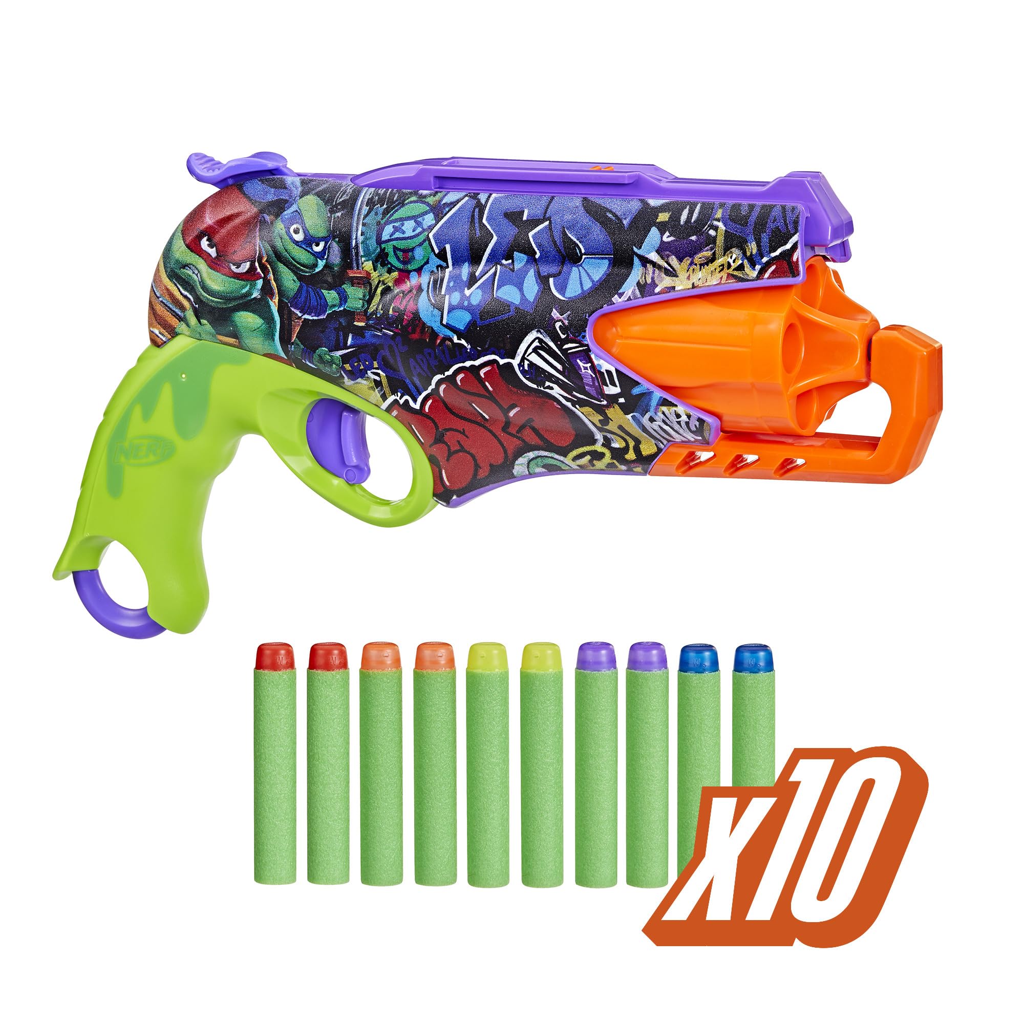 Nerf Teenage Mutant Ninja Turtles Blaster, 10 Nerf Elite Darts