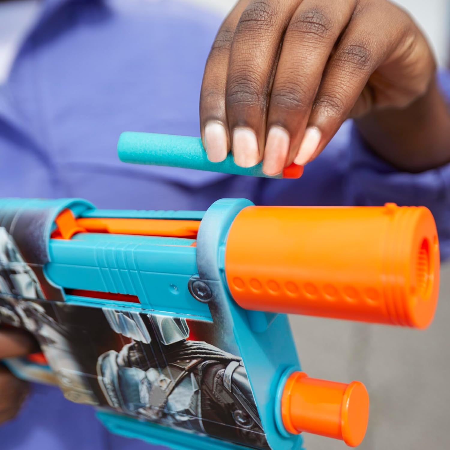 Nerf Star Wars The Mandalorian Dart Blaster, inclusief 12 Nerf Elite darts, interne clip