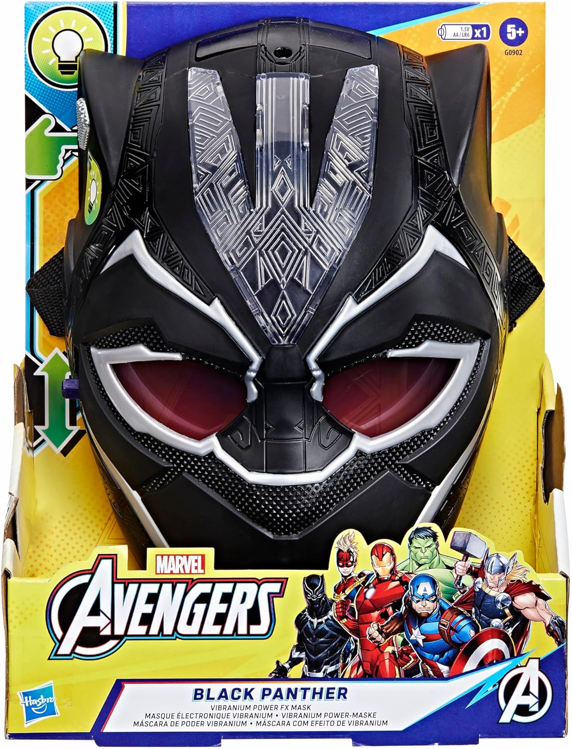 Hasbro Marvel AVENGERS BLACK PANTHER VIBRANIUM FX MASK
