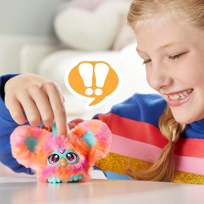 Furby Furblets Mini Electronic Plush Animal Interactive Musical Pet with Over 45 Sounds and Sets, Peekaboo Ears, Key Chain, Collectible Toy for Children from 6 Years