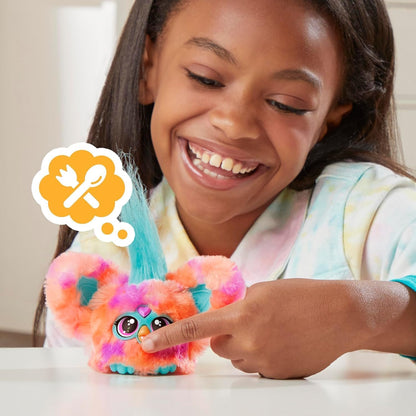 Furby Furblets Mini Electronic Plush Animal Interactive Musical Pet with Over 45 Sounds and Sets, Peekaboo Ears, Key Chain, Collectible Toy for Children from 6 Years