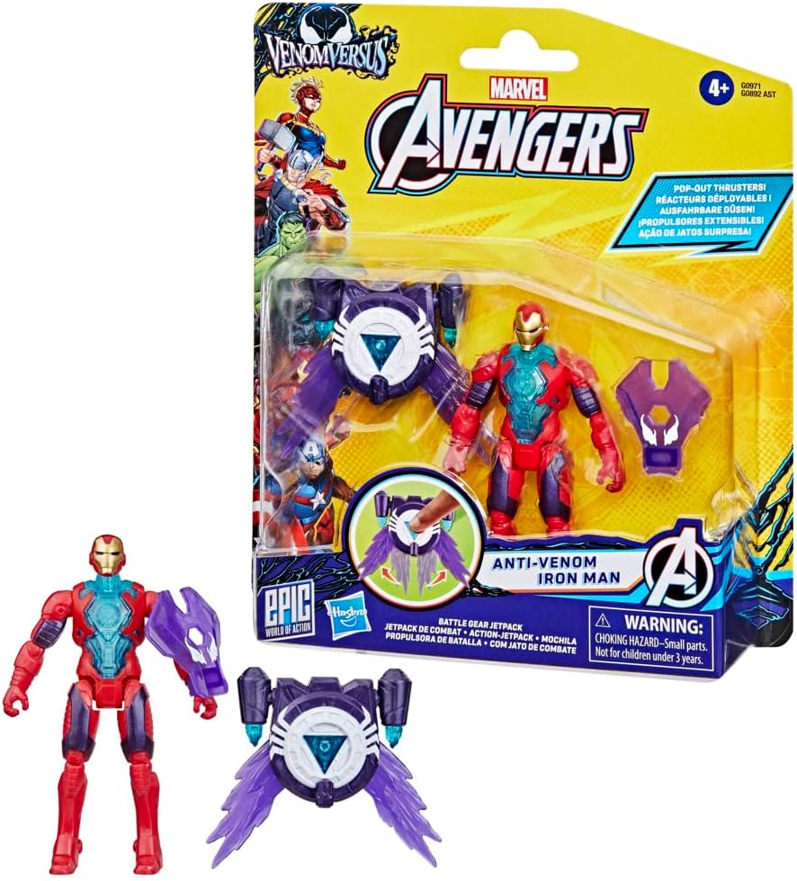 Marvel Avengers VenomVersus Epic World of Action Anti-Venom Iron Man Figure