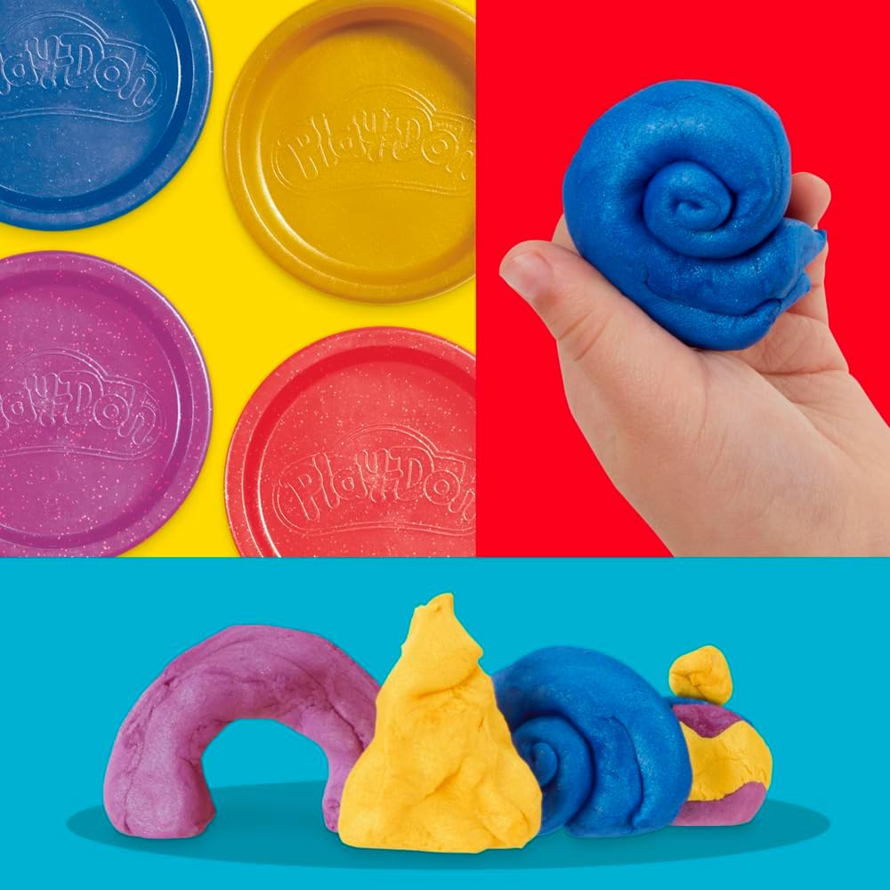 Play-Doh - Play-Doh Metallic Glans - 4 Kleipotjes