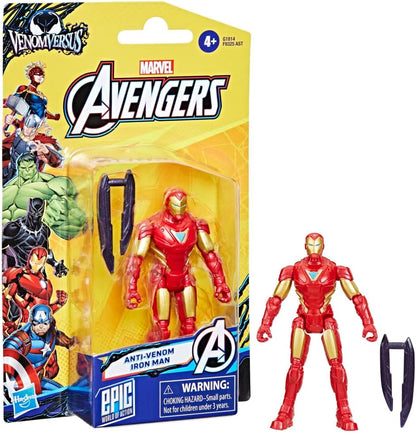 Marvel Avengers VenomVersus Epic World of Action Anti-Venom Iron Man Figure, Red