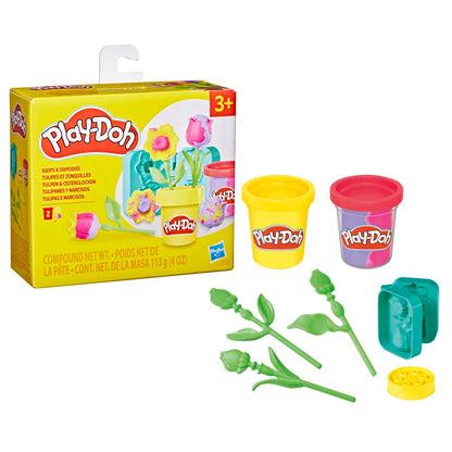 Play-Doh Tulips & Daffodils Flower Toy, Kids Arts & Crafts Kit, Gifts for Girls & Boys Aged 3+