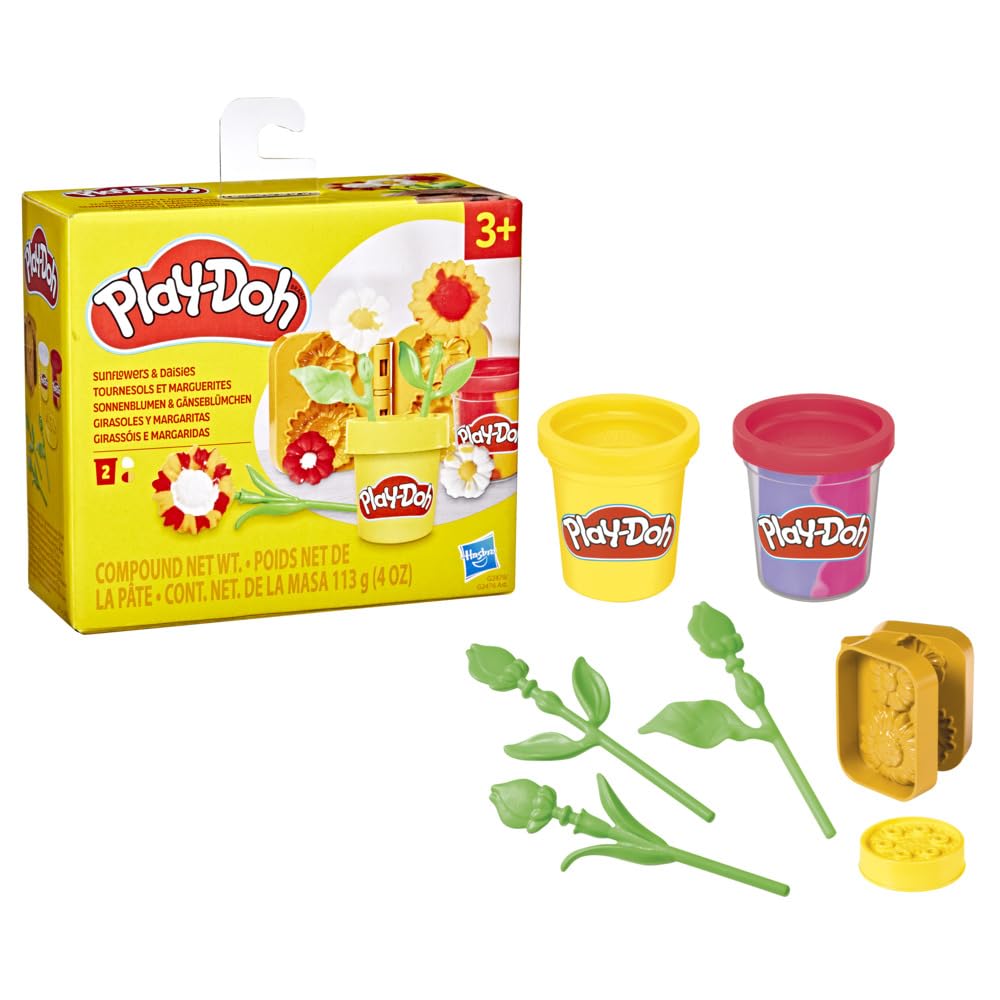 Play-Doh Zonnebloemen en madeliefjes, knutselkit