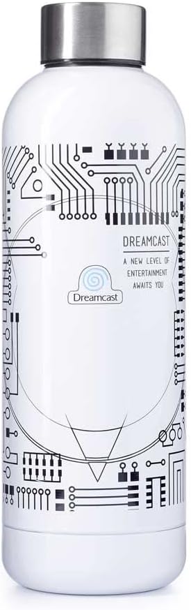 Numskull Official Dreamcast White Bowling Pin Style Water Bottle