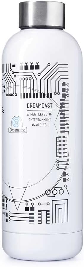 Numskull Official Dreamcast White Bowling Pin Style Water Bottle