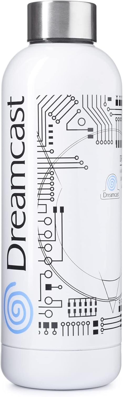 Numskull Official Dreamcast White Bowling Pin Style Water Bottle