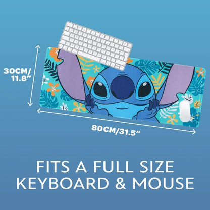 Stitch Desk Mat - Officially Licensed Disney, Non-Slip Rubber Mouse Pad, Vibrant Lilo & Stitch Tropical Design, Perfect for Gaming, Working or Browsing, Home Office Accessory | Paladone