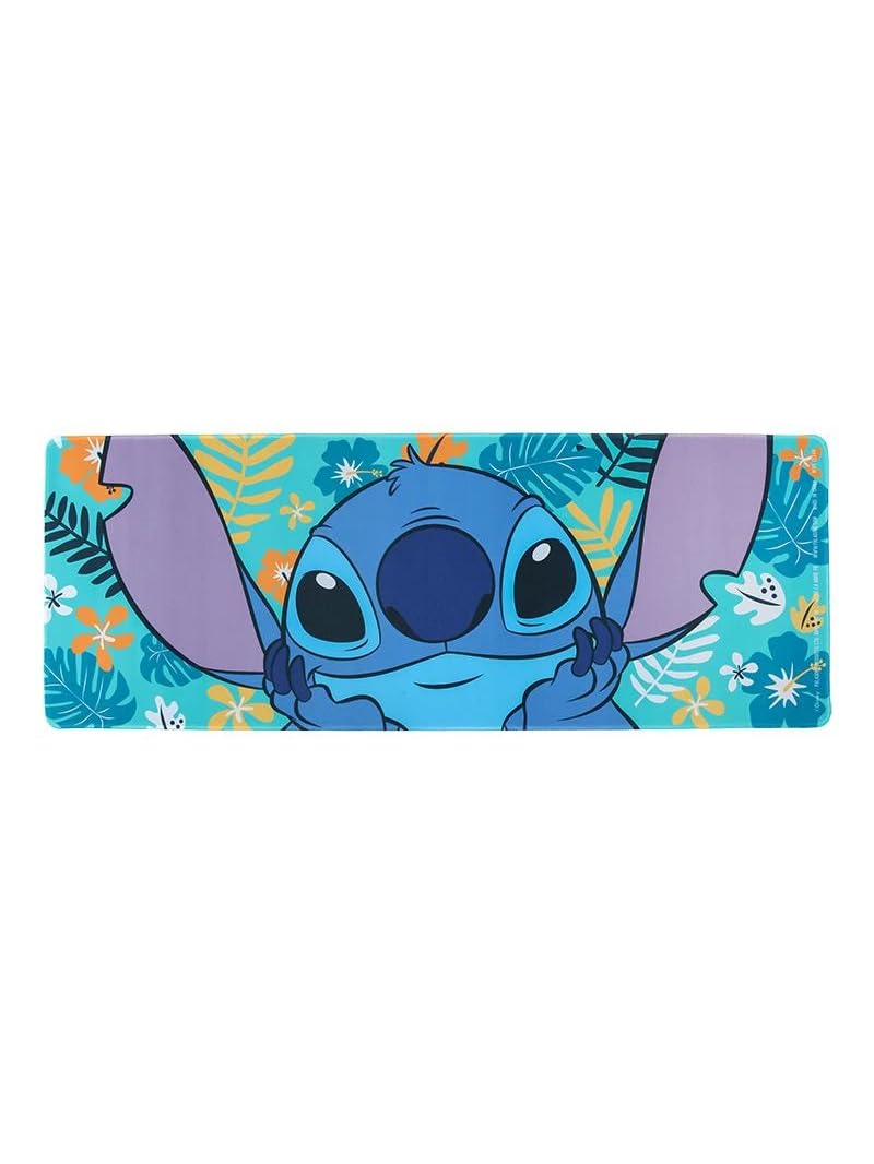 Stitch Desk Mat - Officially Licensed Disney, Non-Slip Rubber Mouse Pad, Vibrant Lilo & Stitch Tropical Design, Perfect for Gaming, Working or Browsing, Home Office Accessory | Paladone