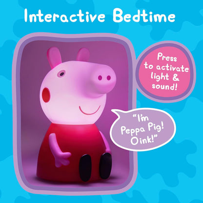 Peppa Pig Figure Lamp with Sound - Officially Licensed Baby Night Light, Kids Bedroom Accessories & Decor| Paladone