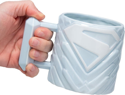 Paladone Superman Fortress of Solitude Shaped Mug, Officially Licensed DC Comics 650ml Ceramic Coffee Cup, Oversized for Tea, Hot Chocolate and More, Superhero Gifts, Blue