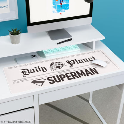 Superman Daily Planet Desk Mat - Officially Licensed DC, Non-Slip Rubber Mouse Pad, Comic Book Design, Perfect for Gaming, Working or Browsing, Home Office Accessory| Paladone